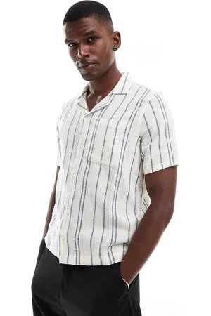 Hollister Camisa a rayas de manga corta de tejido texturizado de -Rojo