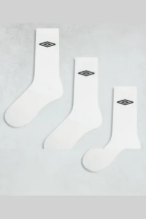 Umbro Pack de 3 pares de calcetines deportivos blancos de