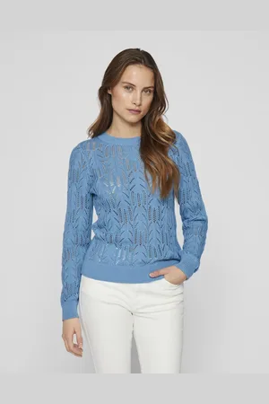 VILA Jersey azul alegría de punto de