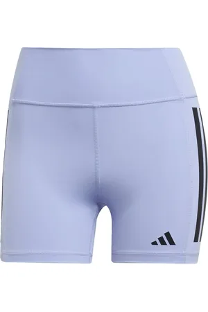 adidas Leggings muy cortos color violeta pálido con 3 rayas Optime de -Morado