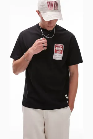Caterpillar Camiseta negra con gráfico del logo de WWR