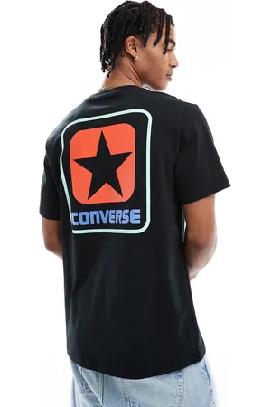 Converse Camiseta negra con logo lateral de