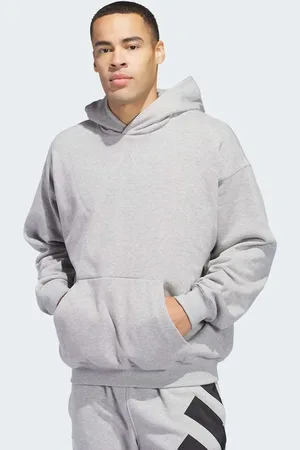 adidas Sudadera gris medio jaspeado con capucha y estampado gráfico Anthony Edwards Seasonal de