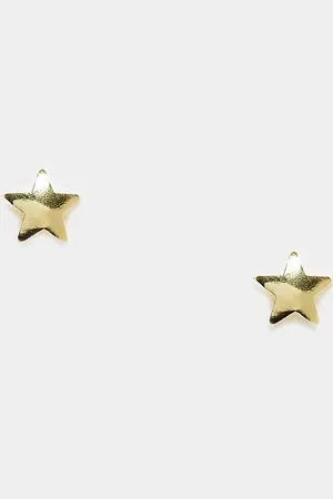 Kingsley Ryan Pendientes de botón chapados en oro con diseño de estrella de
