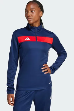 adidas Chaqueta de entrenamiento azul marino y roja Tiro 25 Essentials de