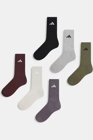 adidas Pack de 6 pares de calcetines de color marrón, gris y verde de adidas Training-Multicolor
