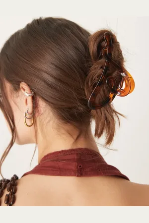 ASOS Pinza para el cabello efecto extragrande con detalle de corazón de -Marrón