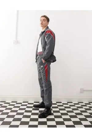 Umbro Pantalones de chándal grises multicolores holgados de