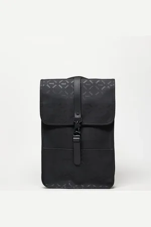 Rains Mochila pequeña negra impermeable con logo a tono 13020 de -Negro