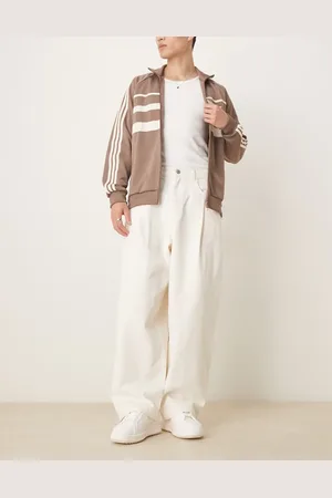 ASOS Vaqueros color de corte globo holgado con pinzas y bolsillos de -Blanco