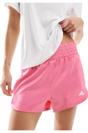 adidas Pantalones cortos rosas de talle alto Pacer de adidas Training