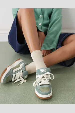 Vans Zapatillas de deporte verdes en dos tonos con suela gruesa de ante Hylane de