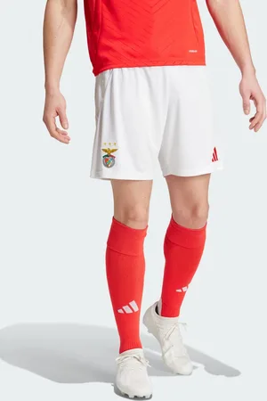 adidas Pantalones cortos blancos con diseño de la primera equipación del Benfica de la temporada 24/25 de