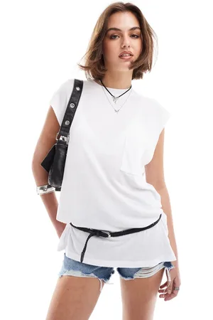 ASOS Top sin mangas con acabado lavado de