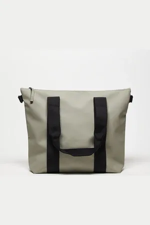 Rains Bolso tote pequeño caqui claro con logo a tono de -Verde