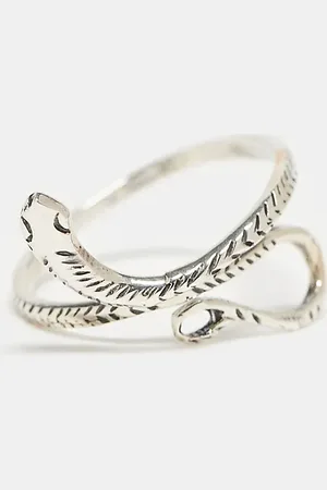 Kingsley Ryan Anillo con diseño de serpiente de plata de ley de