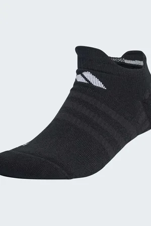 adidas Calcetines negros y blancos acolchados de caña baja Tennis de