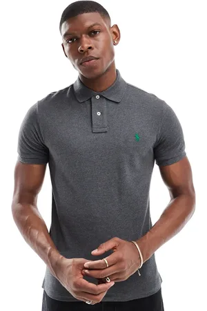 Ralph Lauren Polo jaspeado de corte slim con logo de icono de piqué de
