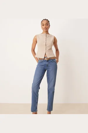 Gina Tricot Vaqueros de pernera recta y corte slim con de