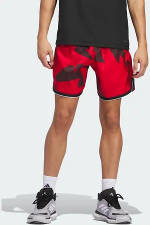 adidas Pantalones cortos rojo rubí puro y negros Crazy Lite de