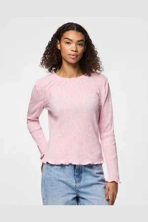 Pieces® Top rosa pétalo de manga larga de