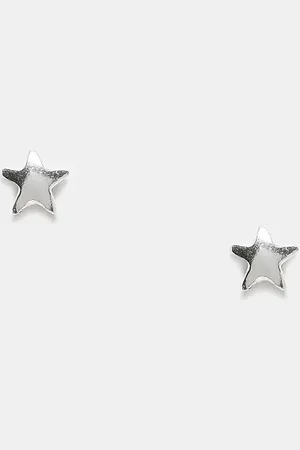 Kingsley Ryan Pendientes de botón con diseño de estrella de plata de ley de