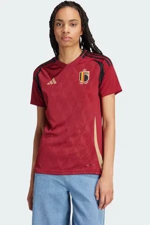 adidas Camiseta burdeos de la primera equipación de la selección de Bélgica 2024 de -Rojo
