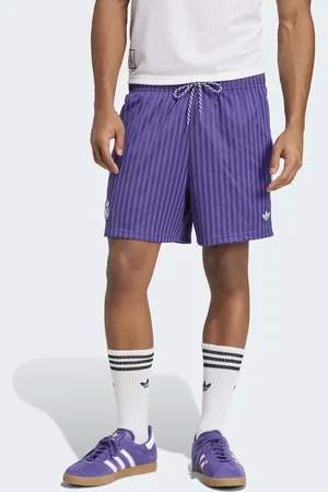 adidas Pantalones cortos morados con diseño del Real Madrid Terrace Icons de