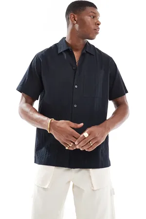 JACK & JONES Camisa negra de sirsaca de Premium-Negro