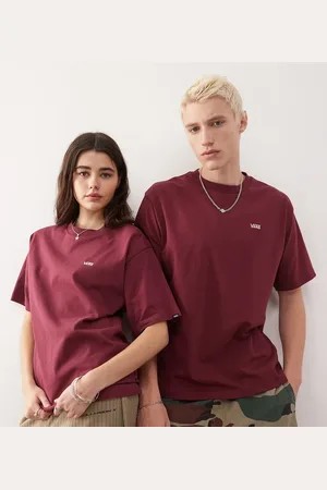 Vans Camiseta con logo en la parte izquierda del pecho exclusiva en ASOS de -Rojo