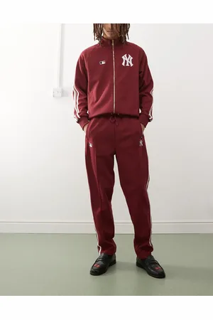 47 Brand Jogger de chándal con detalle de los NY Yankees de 47 (parte de un conjunto)-Rojo