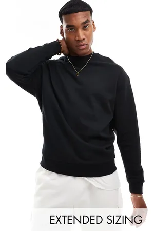 ASOS Sudadera negra básica extragrande de