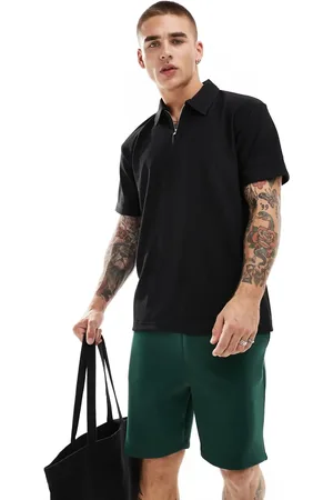 SELECTED Polo plisado con media cremallera de