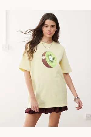 Gramicci Camiseta limón con estampado gráfico de kiwi de