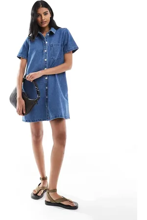 JJXX Vestido vaquero azul medio de