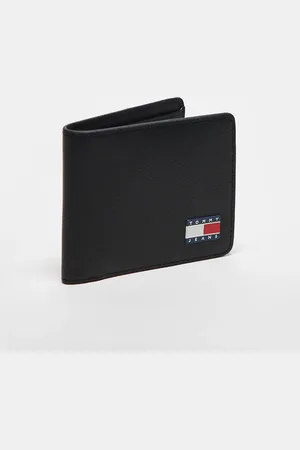 Tommy Hilfiger Cartera negra de cuero Heritage de