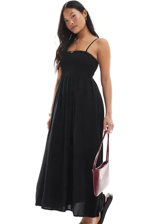VERO MODA Vestido largo fruncido de tirantes Easy de