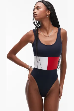 Tommy Hilfiger Bañador azul marino con logo de bandera de