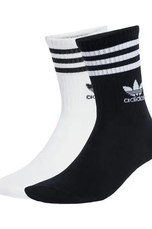 adidas Pack de 10 pares de calcetines deportivos de color blanco y negro con 3 rayas de