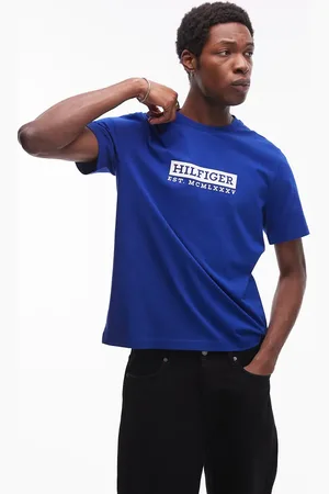 Tommy Hilfiger Camiseta azul luminoso con logo grande de