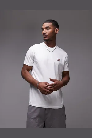 Tommy Hilfiger Camiseta blanca de corte estándar con parche de -Blanco