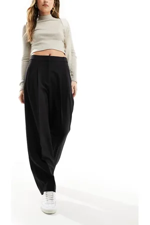 ASOS Pantalones de sastre negros de corte tapered de
