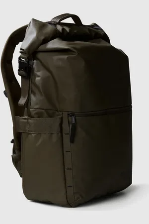 The North Face Mochila verde topo y negro TNF con parte superior enrollable Base Camp Voyager de