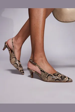 River Island Zapatos de salón destalonados con estampado de serpiente de -Neutro