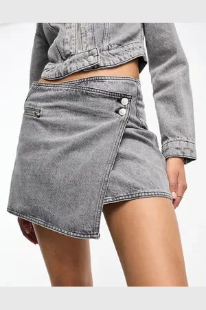 ASOS Falda biker vaquera lavado de (parte de un conjunto)