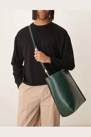 ASOS Bolso tote con correa bandolera de cuero sintético de
