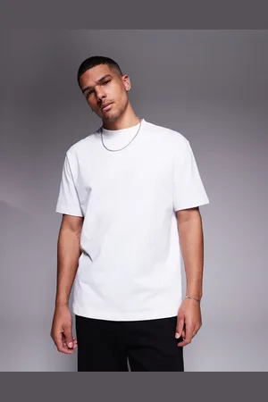 ASOS Camiseta blanca holgada de tejido grueso de 240 g/m² de