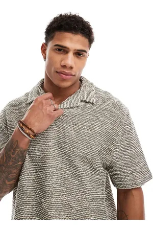 ASOS Polo holgado con acabado texturizado de (parte de un conjunto)-Verde