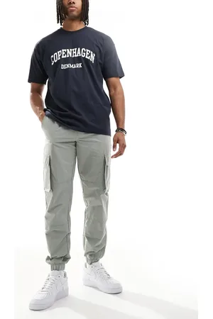 Only & Sons Pantalones cargo gris claro técnicos de corte tapered de