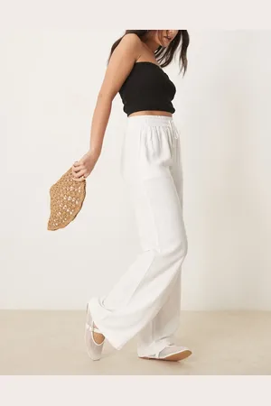 SELECTED Pantalones blancos de lino de Femme